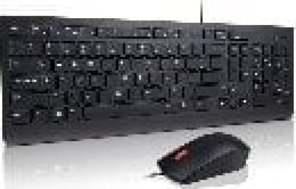 Lenovo Lenovo 4X30L79886 klawiatura Dołączona myszka univerzálny USB AZERTY Francuski Čierny