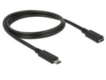 DeLock Predlžovací kábel SuperSpeed USB (USB 3.1 Gen 1) USB Type-C (M) - Port (F) 1.0m čierna / 3 A (85533)