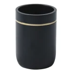 Spirella BLY kelímok na kefky čierno-zlatý / polyresin (7610583209788)