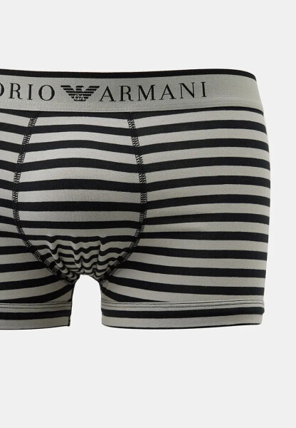 Pánske boxerky 2Pack 111210 4R542 Black/Stripe Emporio Armani