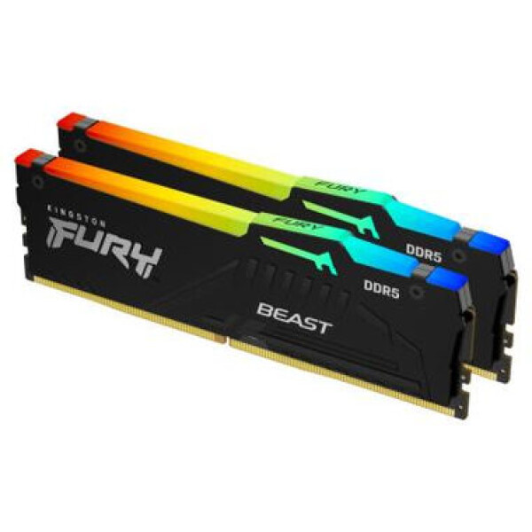 Kingston Fury Beast Black RGB 32GB (2x 16GB) DDR5 5200MHz/CL40/DIMM/ECC/XMP (KF552C40BBAK2-32)