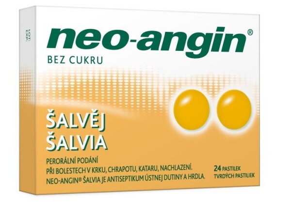 NEO-ANGIN Šalvia 24 tvrdých pastiliek