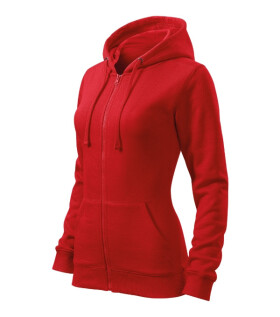 Trendy mikina na zips pre ženy červená S