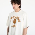 Tričko A BATHING APE Chain Stitch College Relaxed Fit Tee UNISEX Ivory M
