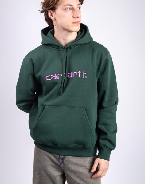 Carhartt WIP Hooded Carhartt Sweat Sycamore Tree/Phlox L