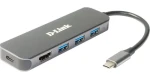 D-Link DUB-2333 sivá / USB-C hub / 5v1 / HDMI 4K 30Hz / PD 20V/3A / 3x USB-A 3.0 (DUB-2333)