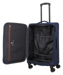Stredný textilný kufor Travelite Priego M Navy