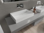 MEXEN - Ava umývadlo na dosku liaty mramor B/O 60 x 38, biela 23016000