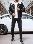 Pánska kožená bunda čierna FashionStreet TX4233 M