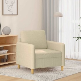 VidaXL Fotel, krémový, 60 cm, obity tkaniną Lumarko!