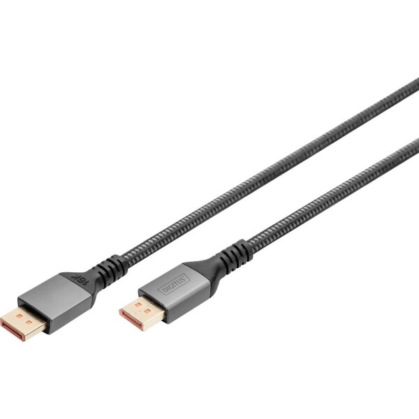 Digitus DisplayPort prepojovací kábel Konektor DisplayPort, Konektor DisplayPort 1 m čierna DB-340111-010-S 8K UHD, hliníková zástrčka, dvojžilový tienený,; DB-340111-010-S