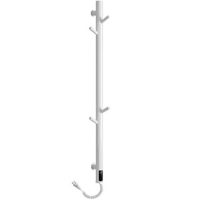 CERANO - Elektrický sušiak uterákov Ramus, s displejom - 160W - biela lesklá - 1400x30 mm CER-679310