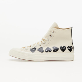 Tenisky Converse x Comme des Garcons PLAY Chuck 70 Hi Multi Heart Milk/ Black/ Egret EUR 41.5