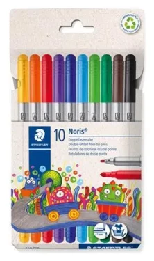 Staedtler Fixy Noris Club obojstranné / 10 ks / 2 hroty 1,0 a 3,0 mm (320 C10)