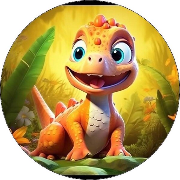 Jedlý papier dinosaurus žltý 19,5 cm - Pictu Hap - Pictu Hap