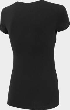 Dámske bavlnené tričko 4F TSD300 Čierne Černá XL