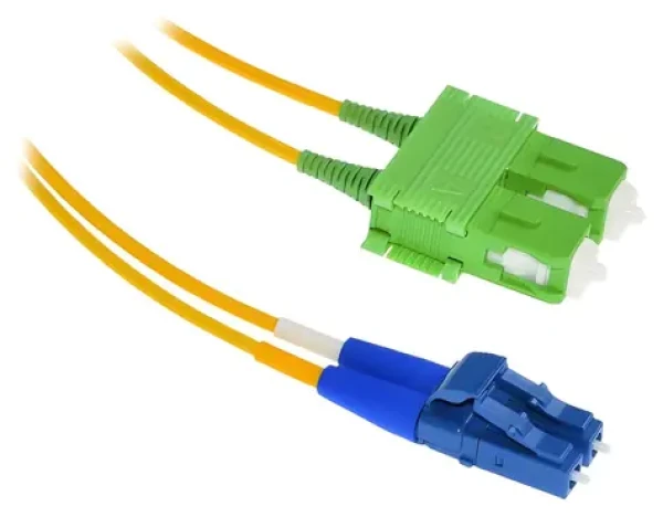 Xtendlan FO patch LC-SC/ APC 0,5m / Optický patch kábel / 9/125 duplex / G.657.A1 ultraflexibilný / LS0H (FOP-LCSCA-D-0.5-9-A1)