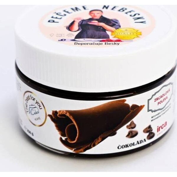 Farcitura - zrkadlová poleva Mirall Tmavá čokoláda (250 g) 6090 - dortis - dortis