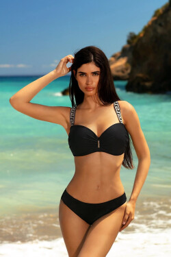 Dámske dvojdielne plavky Athens 4 S730V1AH4 Black with Gold - Vlastné 40B černá se zlatou