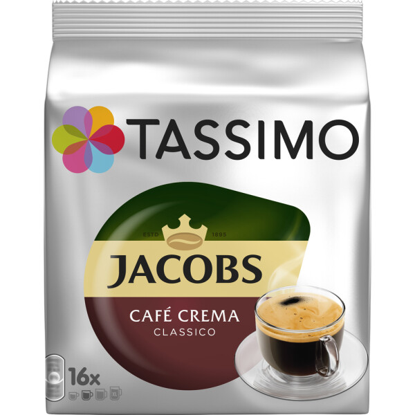 Jacobs Crema Tassimo 16x7 g / Kapsľová káva (8711000500378)