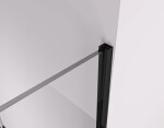 CERANO - Sprchová zástena Walk-in Crystal TL/P - 10 mm - bezvzperový systém - čierna matná, transparentné sklo - 160x150x200 CER-8050BD80820