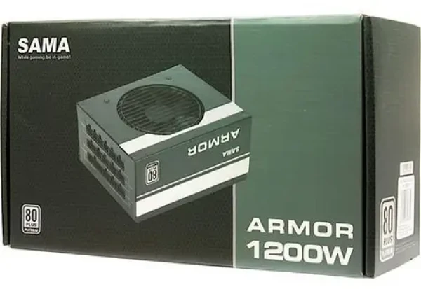 Inter-tech SAMA FTX-1200-A Armor čierna / Zdroj / ATX 2.4 / 1200W / 80 PLUS Platinum / Plne modulárny / 120 mm (88882197)