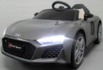 Mamido Elektrické autíčko Audi R8 Sport v šedom prevedení, EVA kolesami a koženým ovládačom