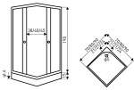 KERRA - Sprchovací kút Pico Black STR 70 s vaničkou 5907548116093