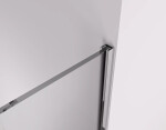 CERANO - Sprchová zástena Walk-in Crystal TL/P - 8 mm - bezvzperový systém + polička/držiak na uteráky - chróm, mliečne sklo - 110x90x200 CER-8050BD6460