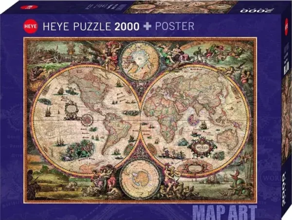 HEYE Puzzle Stará mapa sveta