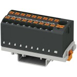 Phoenix Contact 3273124 blok rozvádzača 28.6 mm pružinová svorka čierna 8 ks; 3273124