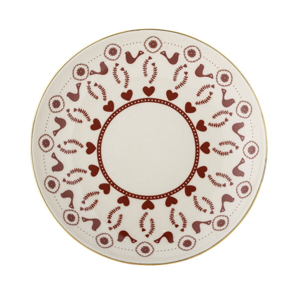 Bloomingville Keramický dezertný tanier Jolly Red 16 cm