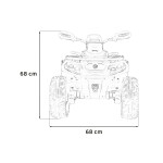 Mamido Detská elektrická štvorkolka Can-Am Outlander ATV 4x200W ružová
