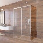 Mereo Lima pevný diel k pivotovým a dvojdielnym zasúvacím dverám, 100x190 cm, sklo Point CK10302K