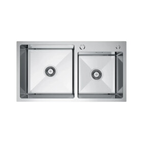 VELAZO VELAZO - Dvojkomorový oceľový drez 78 x 45 cm s hlbokou misou, INOX VELAZ7845
