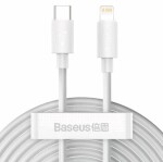 Baseus TZCATLZJ-02 Simple Wisdom biela / Kábel kit USB-C na Lightning 20W 1.5 m / 2ks (TZCATLZJ-02)