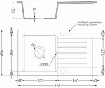 MEXEN/S MEXEN/S - Pablo granitový drez 1 s odkvapkávačom vrátane batérie Aster, čierna 6510-77-73450-70-B
