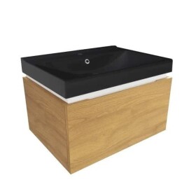 Kúpeľňová skrinka s umývadlom SAT Feel 60x30x46 cm dub medový mat SATFEEL60DMU1MB SATFEEL60DMU1MB