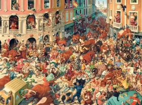 Castorland 300648 Art Collection: Býčí beh v Pamplone