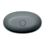 OMNIRES - SHELL M+ umývadlo na dosku, 60 x 35 cm, matná popolavá šedá SHELLUNAG