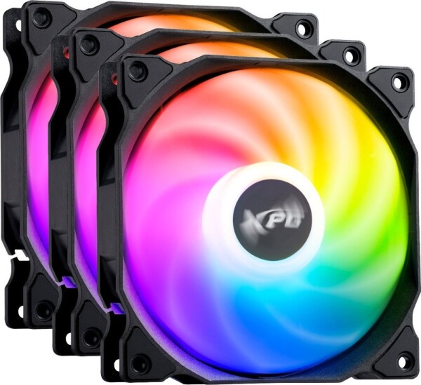 XPG Vento 120 ARGB PWM Czarny 3-pack (VENTO120ARGBPWM3C-BKCWW)