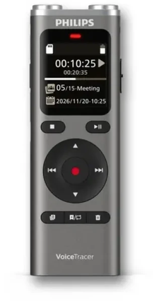 Philips DVT2075 / Diktafón / 8 GB / USB-C / microSD / 3.5 mm jack (DVT2075)