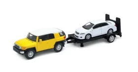 Welly Autovlek Toyota FJ Cruiser + Toyota Corolla 1:34