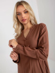 Blúzka D73761M11081A hnedá - FPrice XL