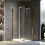 REA/S - Sprchová kabína Montana Gold Brush 130x90 KPL-K2517