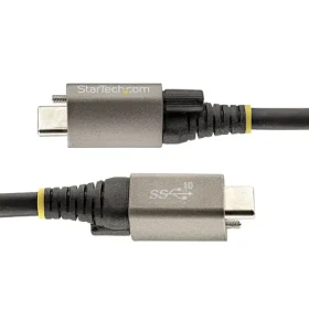 StarTech USB-C na USB-C čierna, šedá, skrutkovacia aretácia / dátový kábel / 10 Gbps / 20V PD / 1 m (USB31CCTLKV1M)