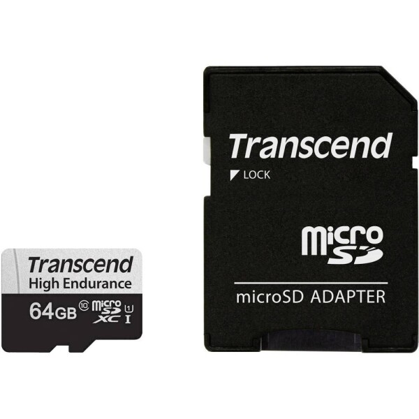 Transcend High Endurance 350V pamäťová karta micro SDXC 64 GB Class 10, UHS-I vr. SD adaptéru; TS64GUSD350V