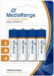 MediaRange Premium lítium batéria Mignon AA FR6 / 1.5V / 4ks (MRBAT154)