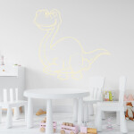 Veselá Stena Samolepka Brontosaurus Farba: béžová, Veľkosť: 100 x 93 cm