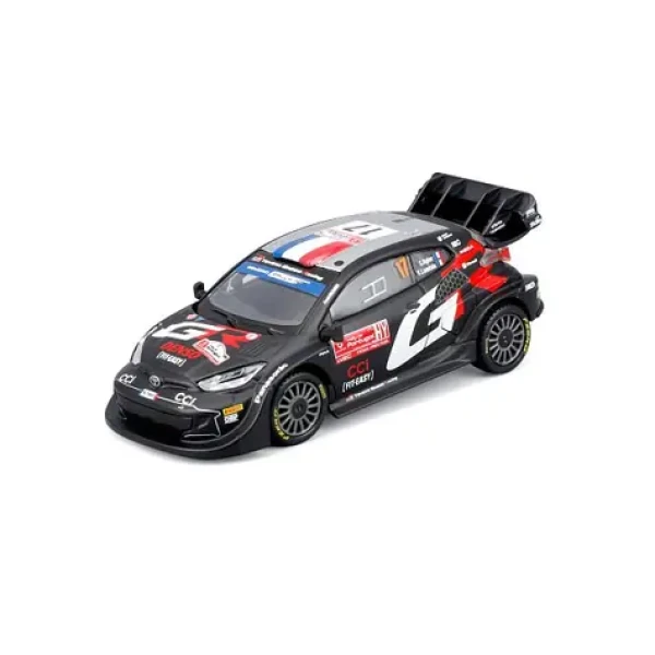 Bburago RACE Toyota GR Yaris Rally1 Hybrid v dekoratívnom boxe Orgier #17 modrá